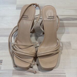Jeffrey Campbell Nude Strappy Heels